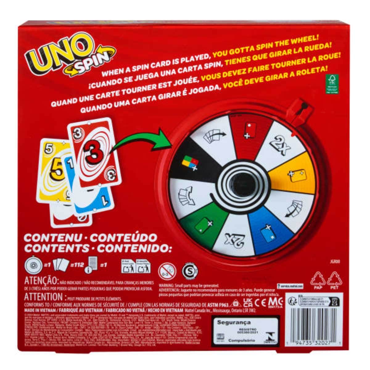 Uno Spin Board Game Unisex, 8-10 Years
