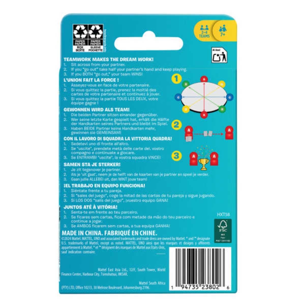 Uno Teams Card Game Unisex, 8-10 Years