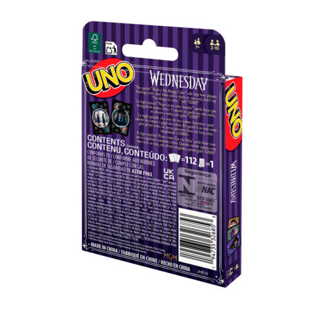 Uno Wednesday Card Game Unisex, 8-10 Years