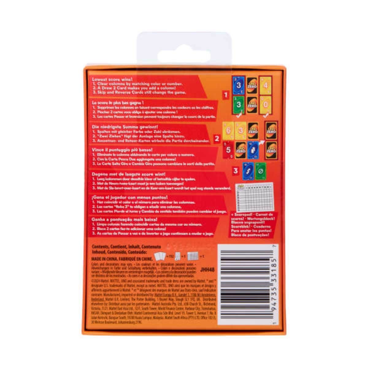 Uno Zero Card Game Unisex, 8-10 Years