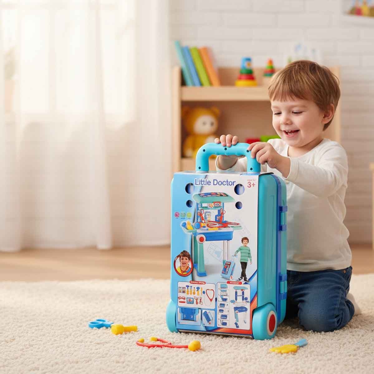 Urban Tots Big Trolley Comprehensive Doctor Set Unisex, 3-4 Years