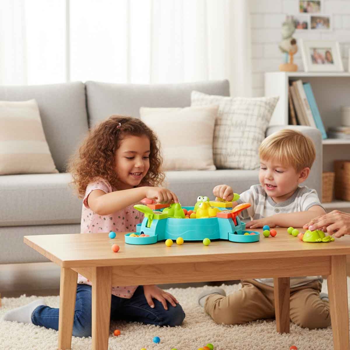 Urban Tots Hungry Frog Classic 4-Player Intelligent Puzzle Game Unisex, 3-4 Years