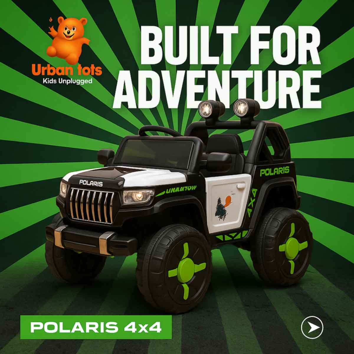 أوربان توتس جيب بولاريس بمحرك توجيه للركوب للجنسين، 5-7 سنوات