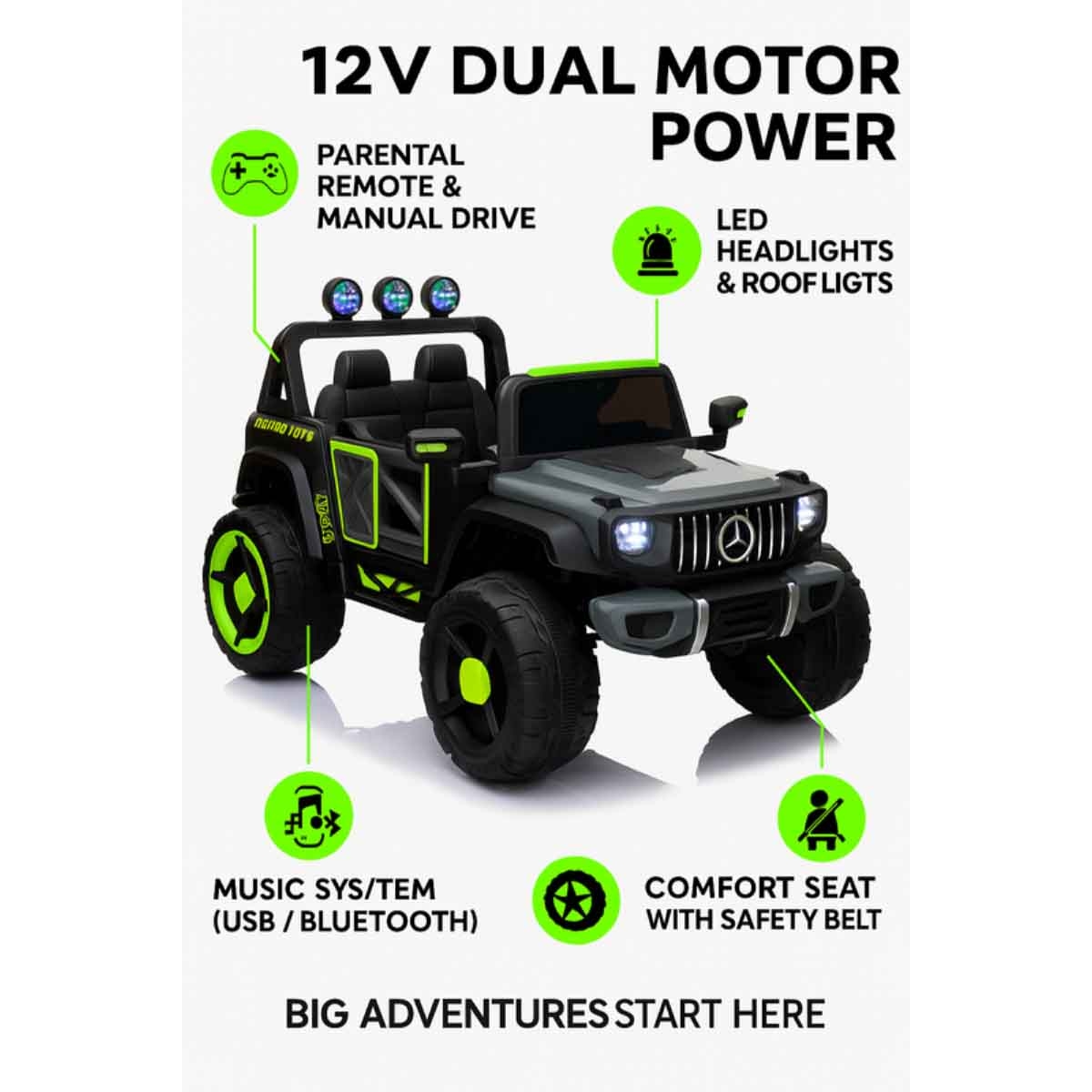 Urban Tots Luxury G-Class Ride-On Jeep Unisex, 3-4 Years