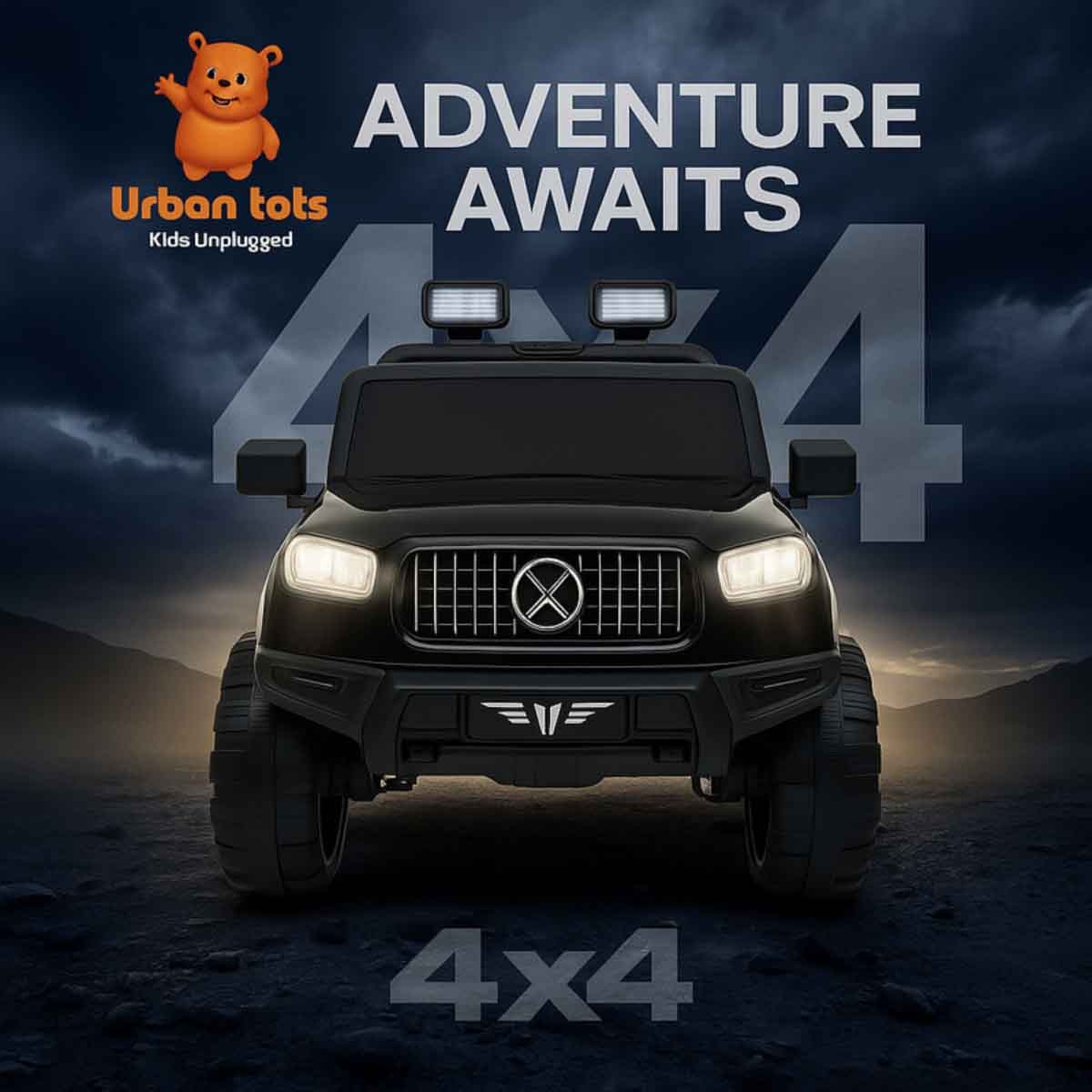 Urban Tots Off-Road Ride-On Jeep Unisex, 3-4 Years