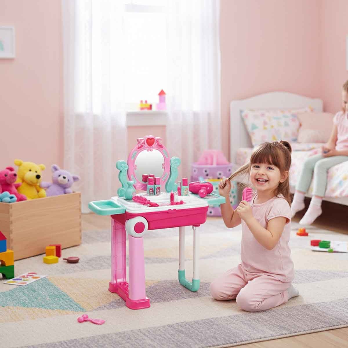 أوربان توتس طقم تجميل تمثيلي مع عربة للبنات، 3-4 سنوات