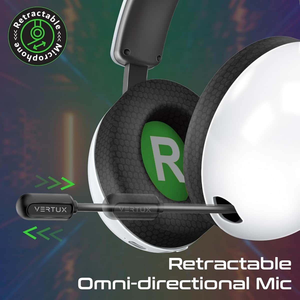 Vertux BB-8 High-Fidelity Wireless Over-Ear Gaming Headset