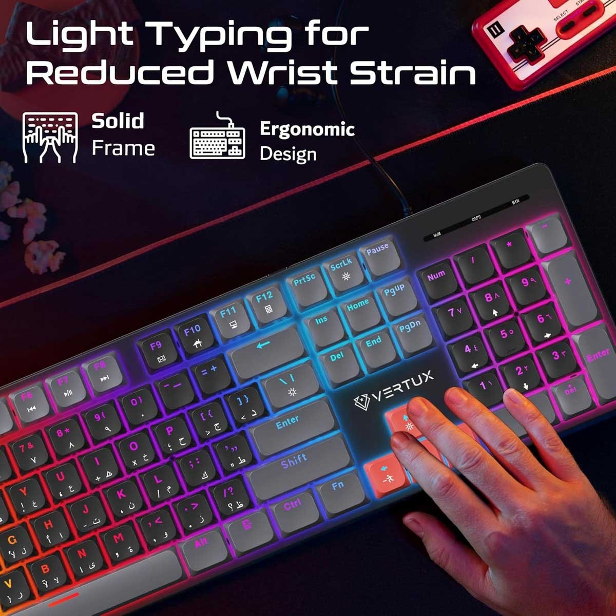 Vertux Full-Size Mechanical Wireless Gaming Keyboard
