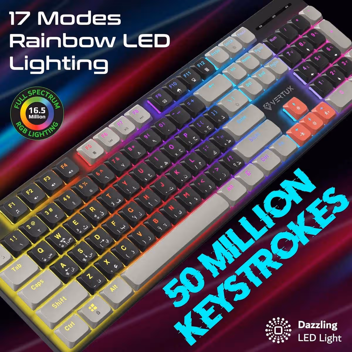 Vertux Full-Size Mechanical Wireless Gaming Keyboard