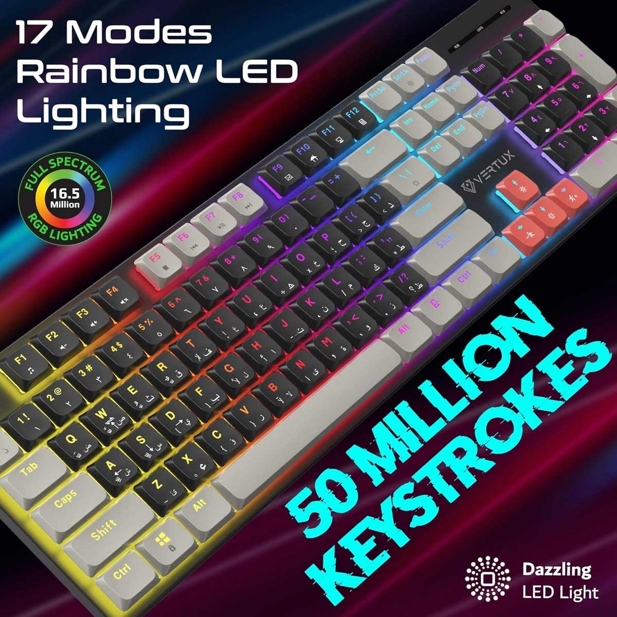 Vertux Full-Size Mechanical Wireless Gaming Keyboard