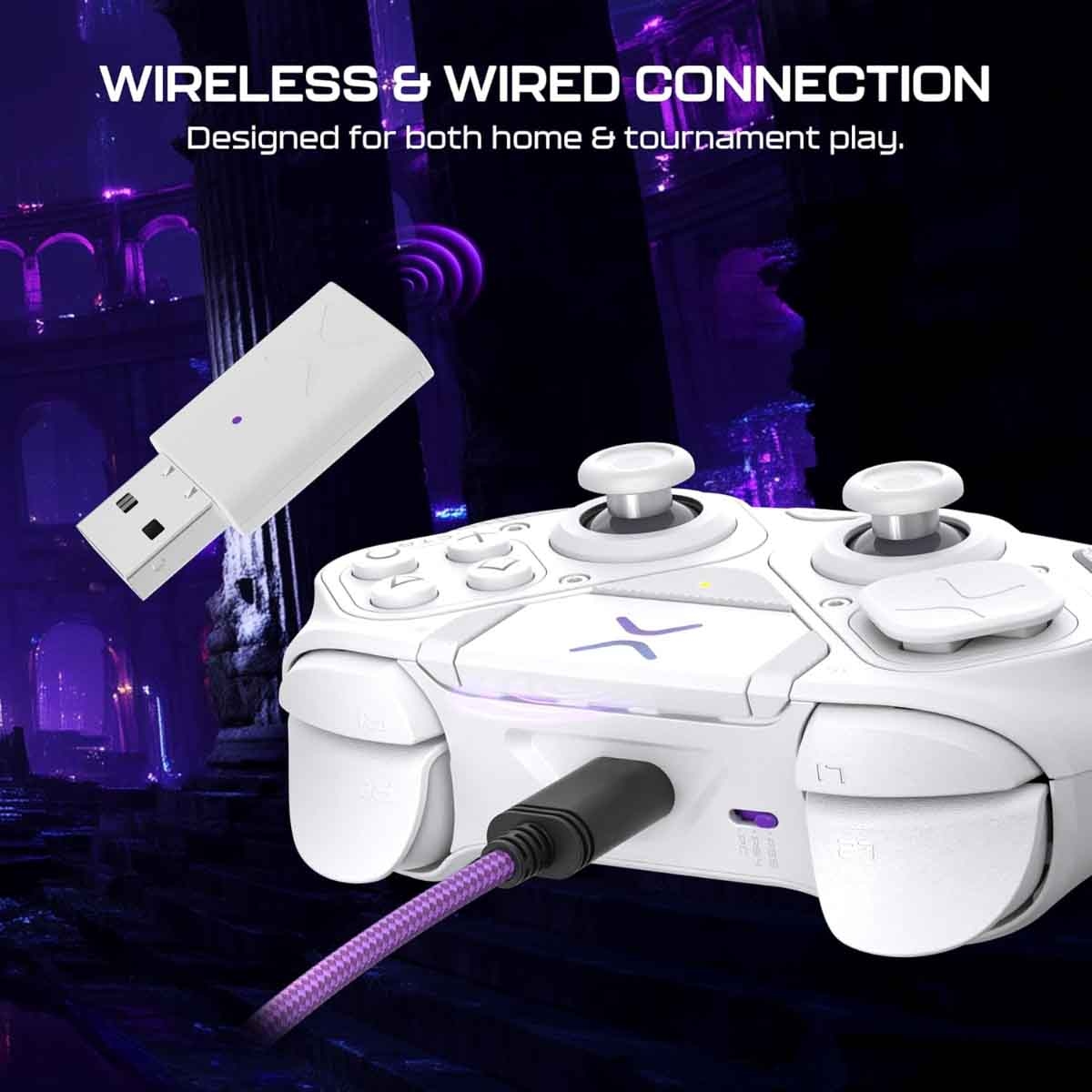 فيكتركس أسود وحدة تحكم ألعاب لاسلكية برو بي إف جي ريلودد