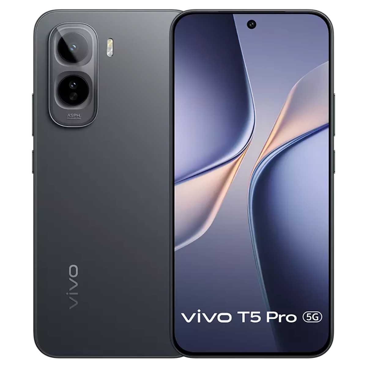 Vivo T5 Pro 5G Android Smartphone (8GB + 256GB), KSA Version - Cosmic Black