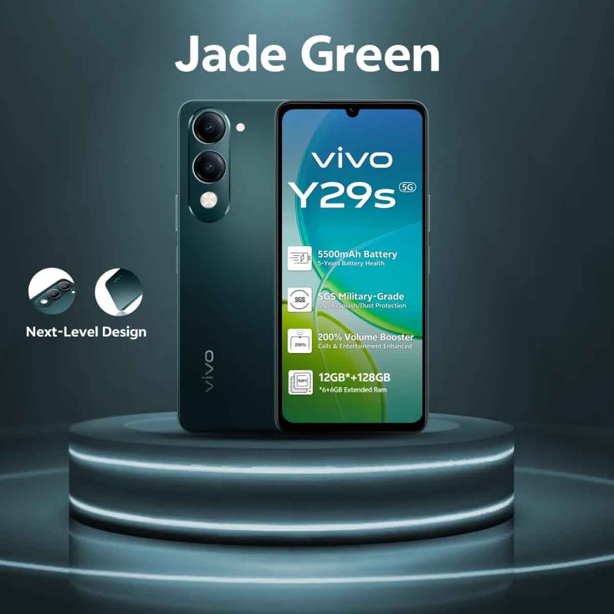 Vivo Y29T 5G Android Smartphone (8GB RAM, 256GB Storage) - Green