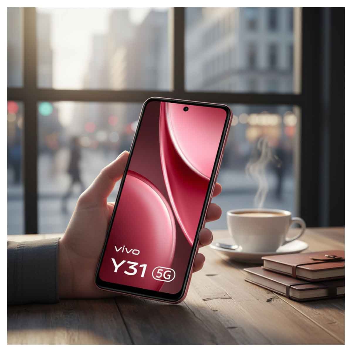 Vivo Y31 5G Android Smartphone (12GB RAM, 256GB Storage) - Red