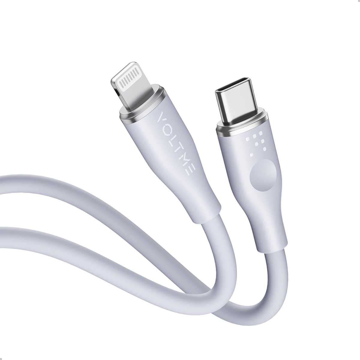 فولتمي كابل موس سيريز رمادي USB-C إلى Lightning بطول 1.2 متر وقدرة 30W