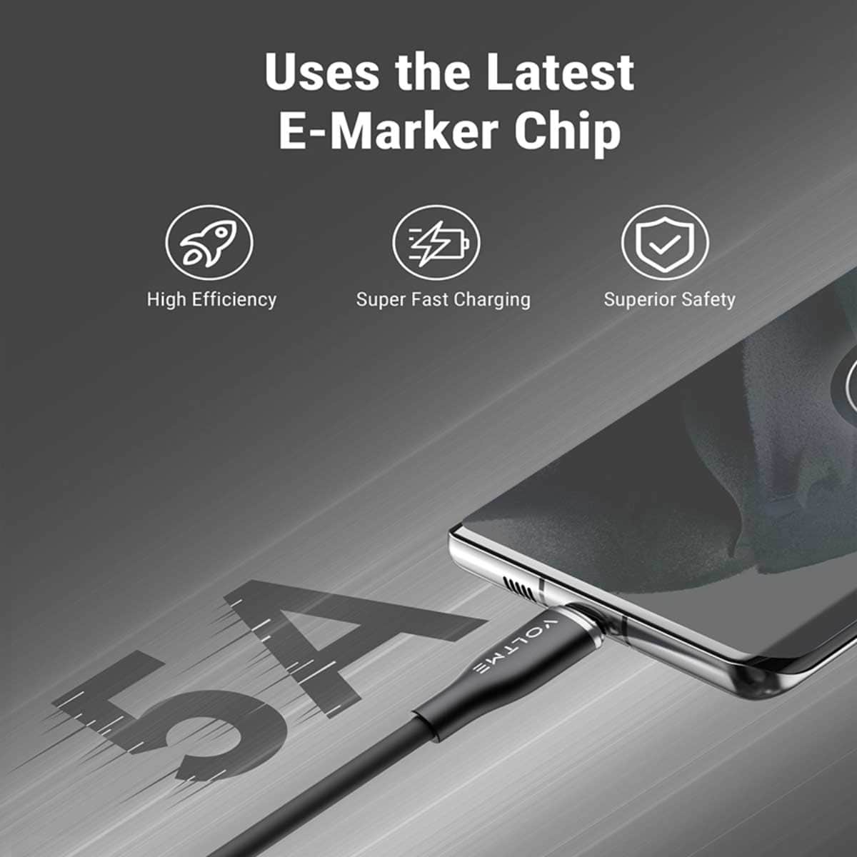 فولتمي كابل موس سيريز USB-C إلى USB-C بقدرة 100W