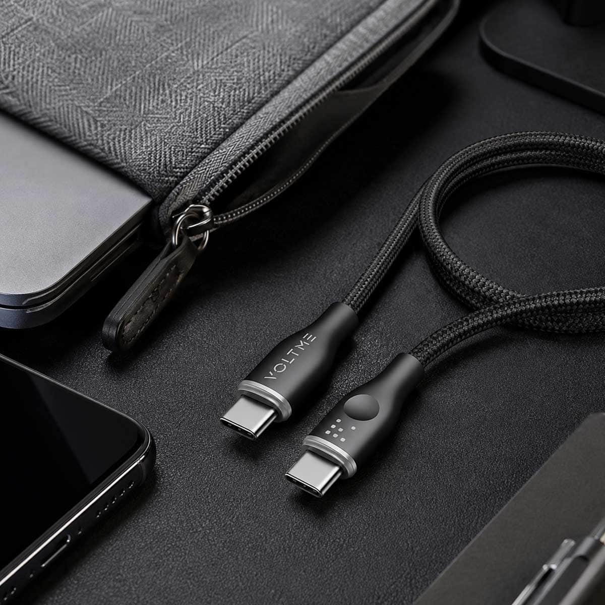 فولتمي كابل راج سيريز USB-C إلى USB-C من النايلون بقدرة 60W