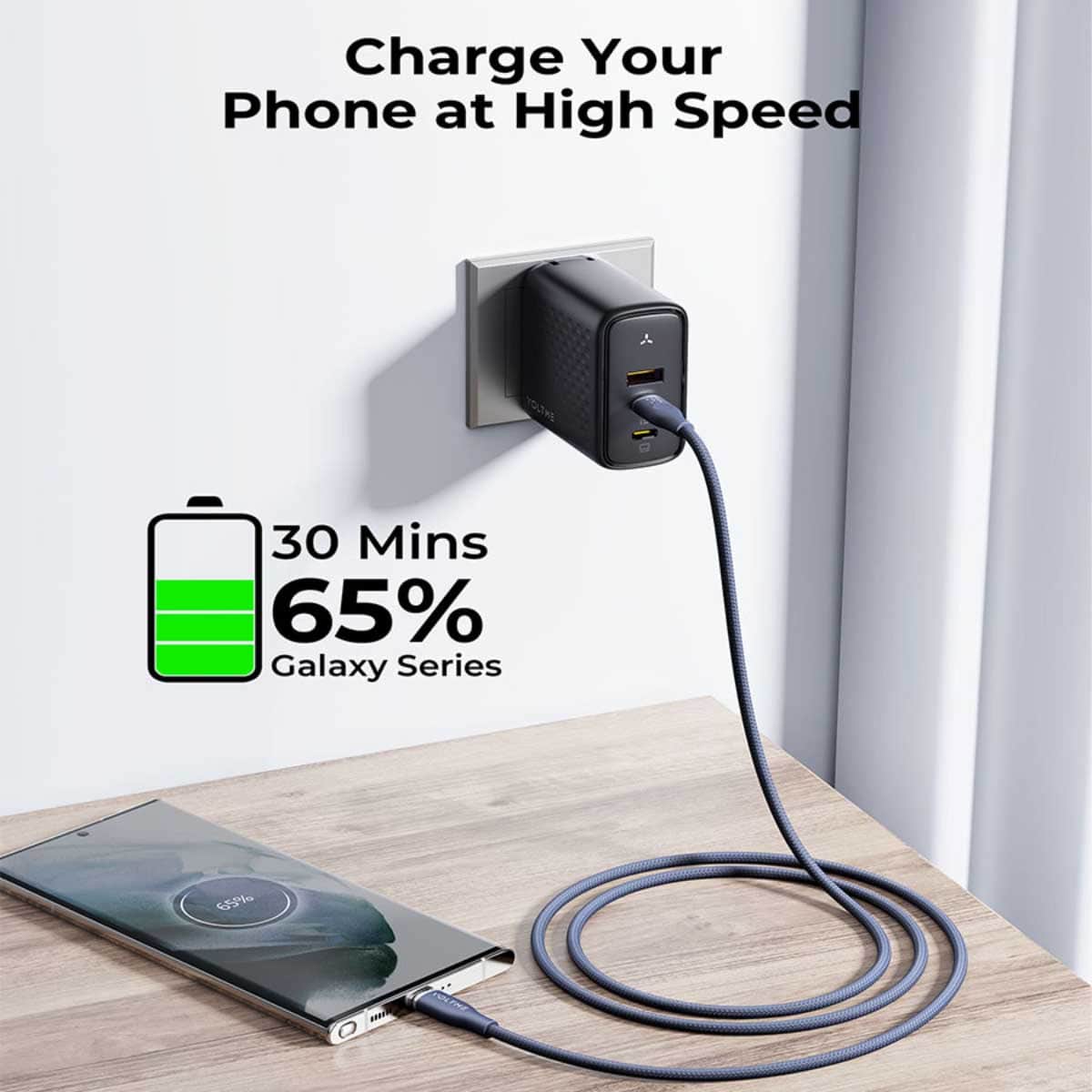 Voltme Rugg Series 60W Nylon USB-C to USB-C Cable