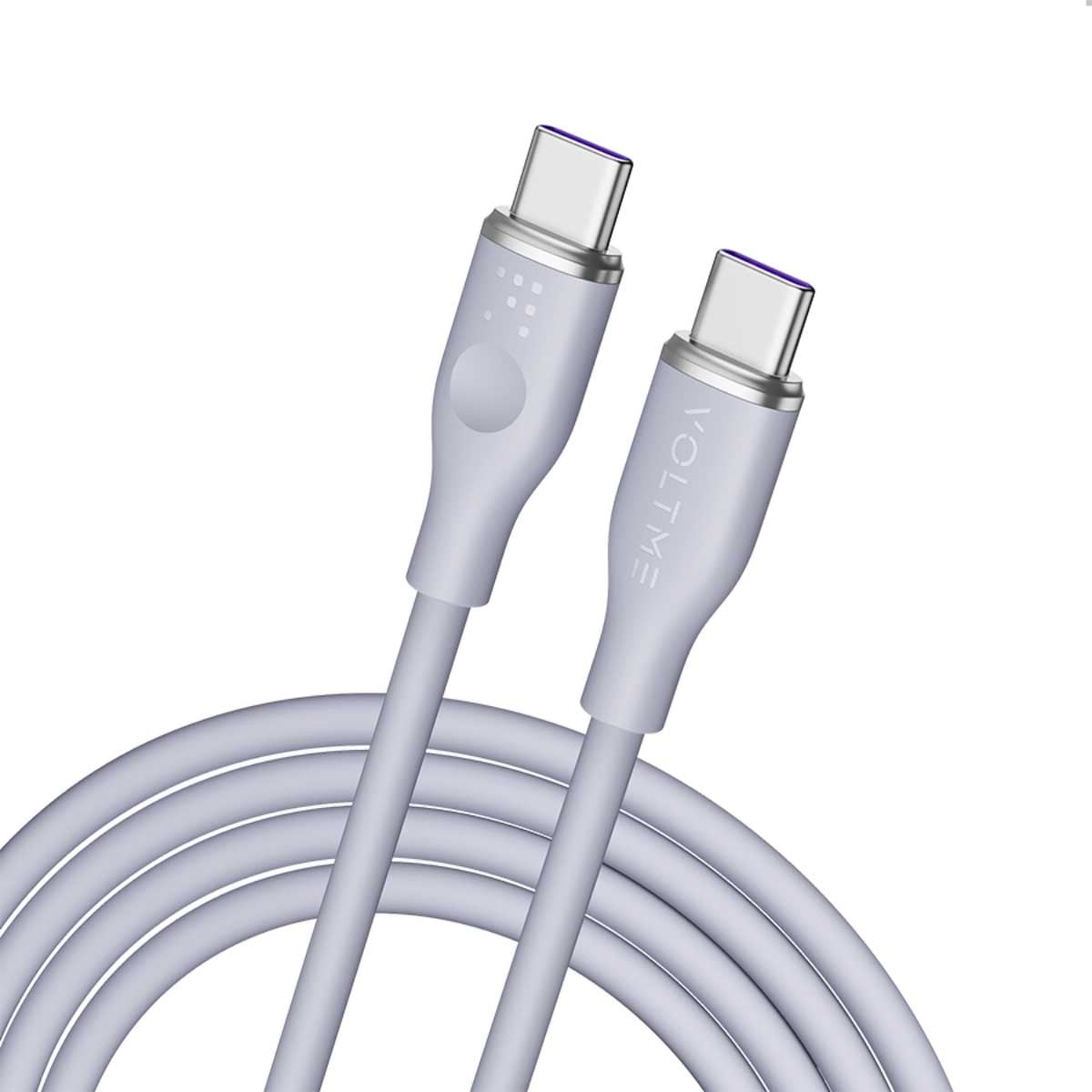 فولتمي كابل موس سيريز رمادي USB-C إلى USB-C بطول 1.8 متر وقدرة 100W