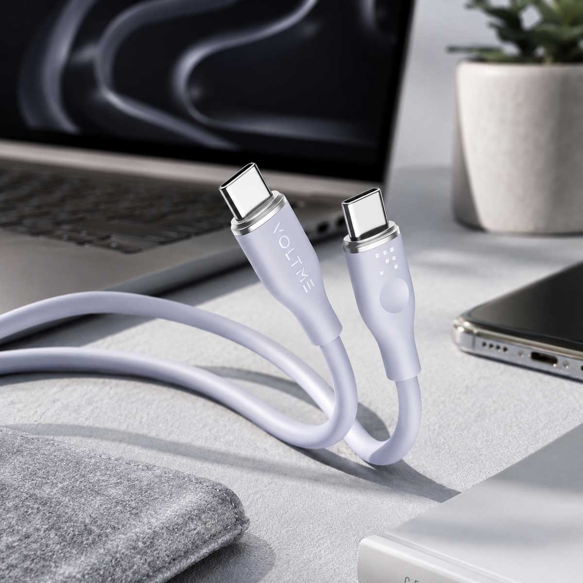 فولتمي كابل موس سيريز USB-C إلى USB-C بقدرة 60W
