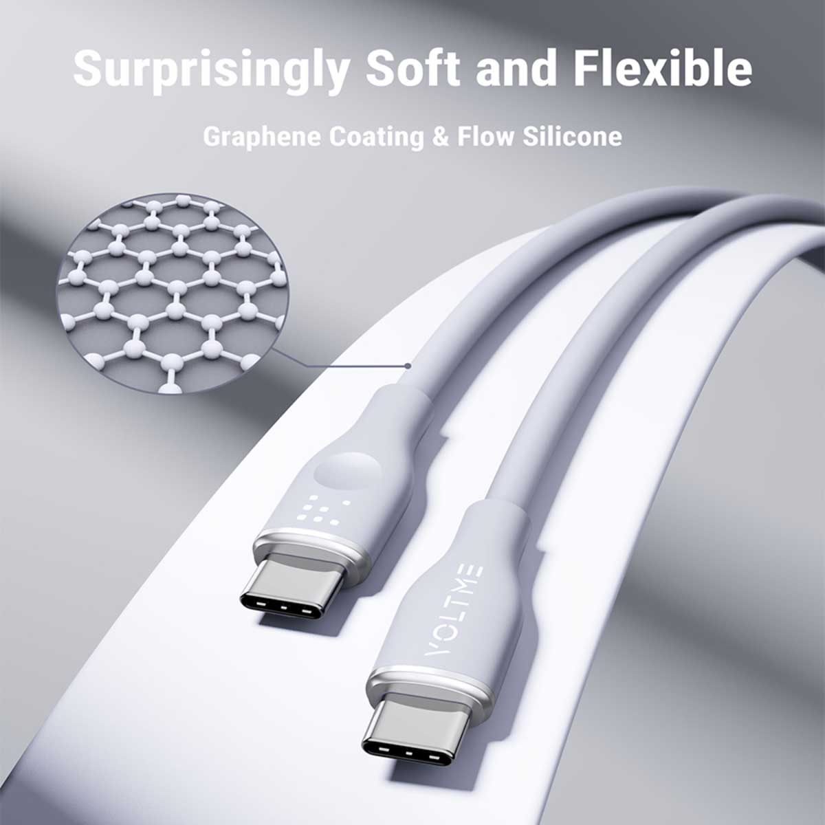 فولتمي كابل موس سيريز USB-C إلى USB-C بقدرة 60W