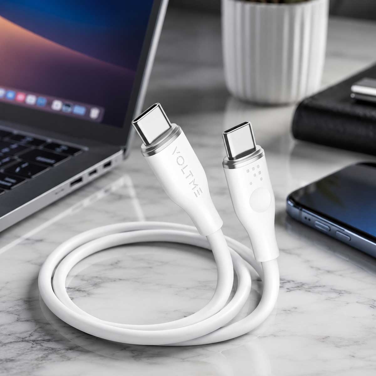 فولتمي كابل موس سيريز USB-C إلى USB-C بقدرة 100W