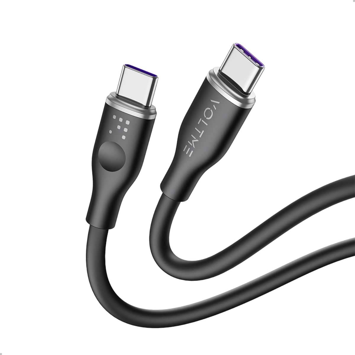 فولتمي كابل موس سيريز أسود USB-C إلى USB-C بطول 1 متر وقدرة 100W