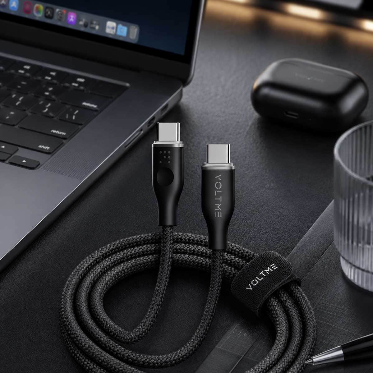 فولتمي كابل راج سيريز USB-C إلى USB-C من النايلون بقدرة 60W