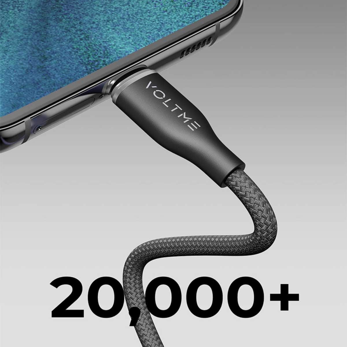 فولتمي كابل راج سيريز USB-C إلى USB-C من النايلون بقدرة 60W