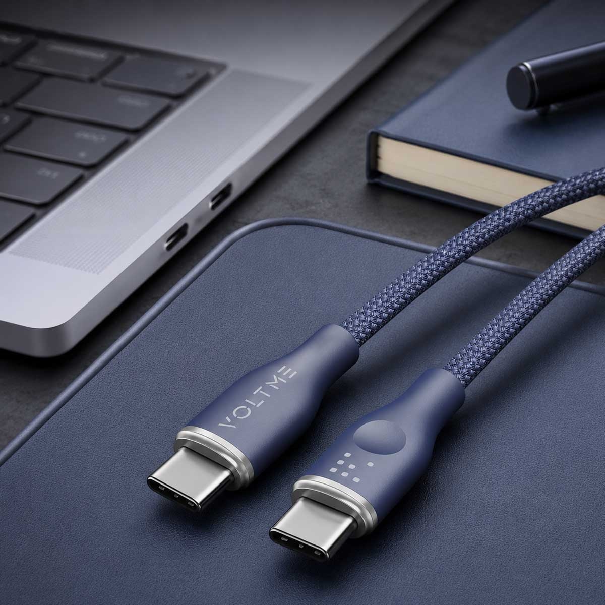 فولتمي كابل راج سيريز USB-C إلى USB-C من النايلون بقدرة 60W