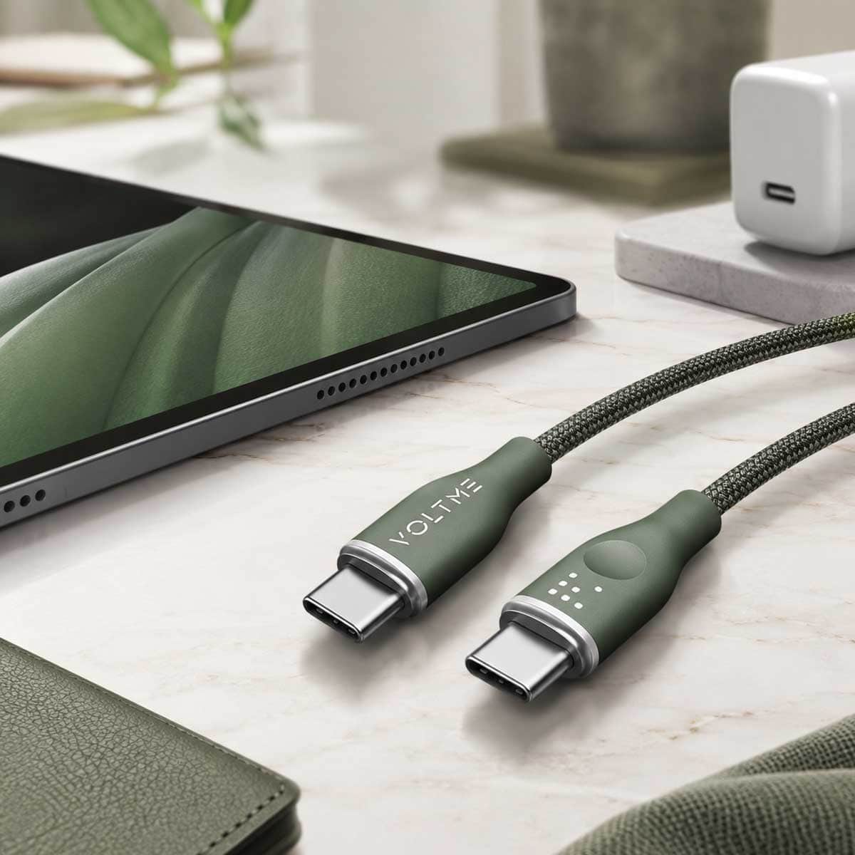 فولتمي كابل راج سيريز USB-C إلى USB-C من النايلون بقدرة 60W