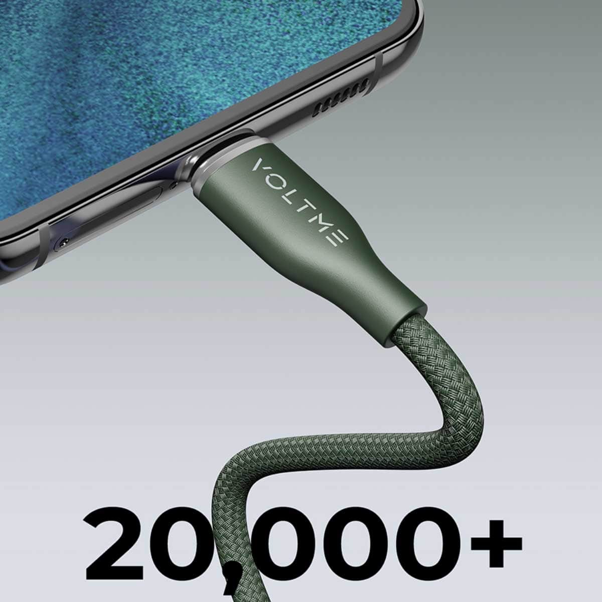 فولتمي كابل راج سيريز USB-C إلى USB-C من النايلون بقدرة 60W