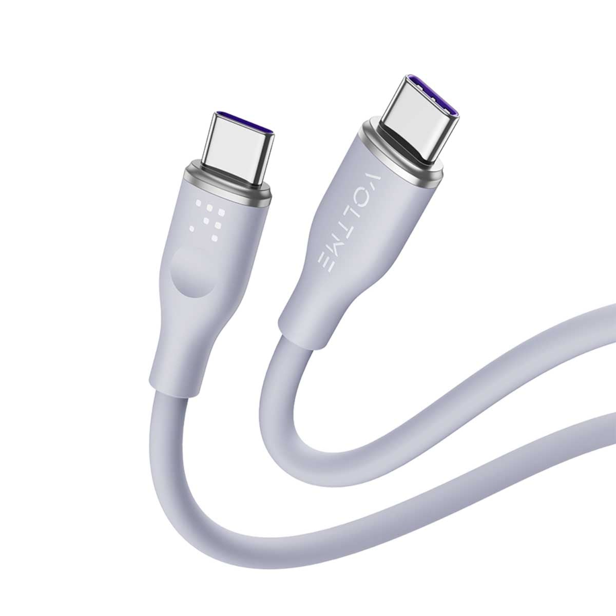 فولتمي كابل موس سيريز رمادي USB-C إلى USB-C بطول 1 متر وقدرة 100W