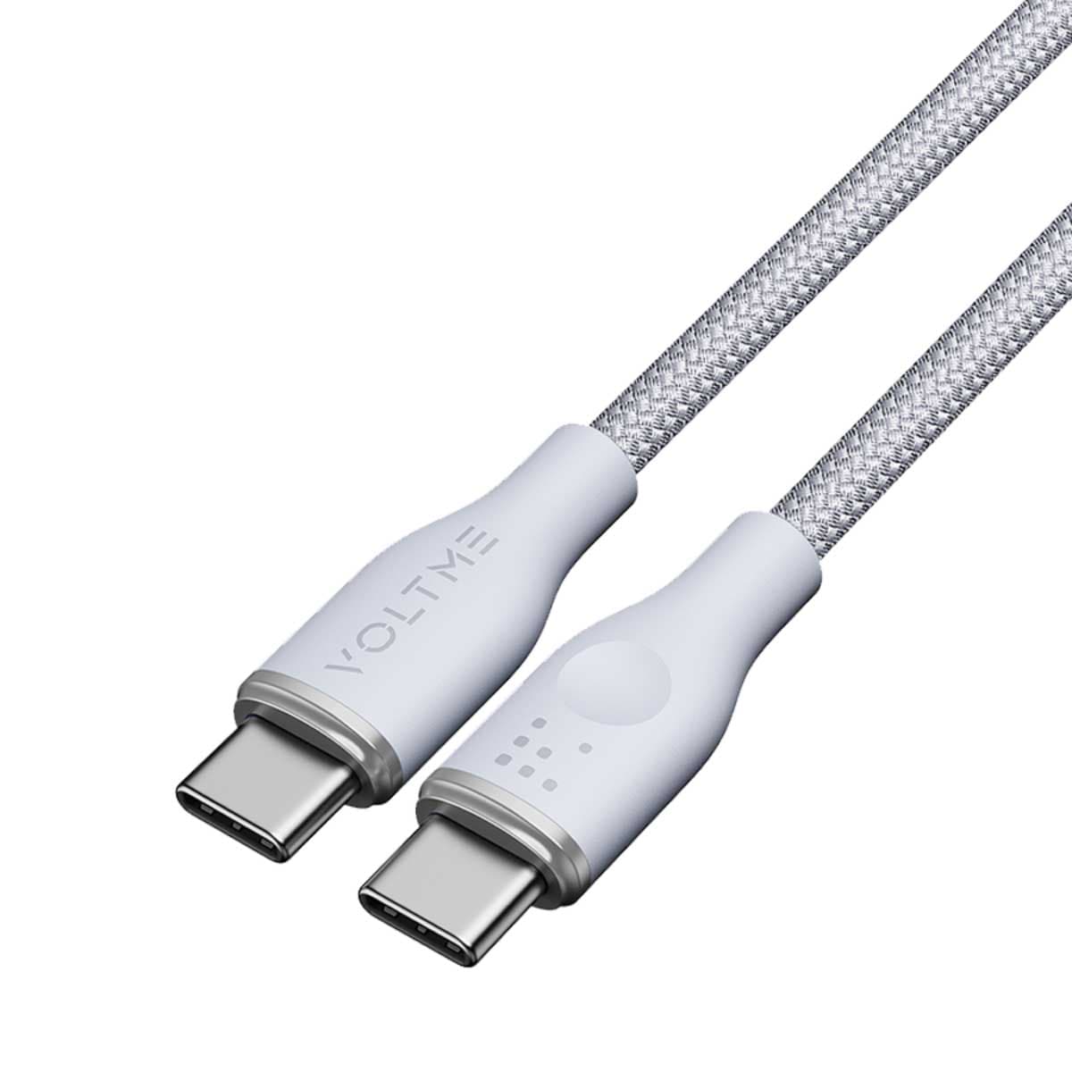 Voltme 1m Grey Rugg Series 60W Nylon USB-C to USB-C Cable