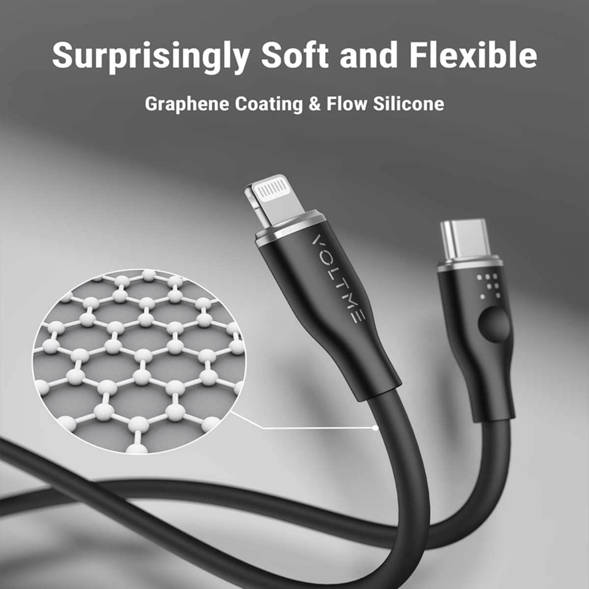 فولتمي كابل موس سيريز USB-C إلى Lightning بقدرة 30W