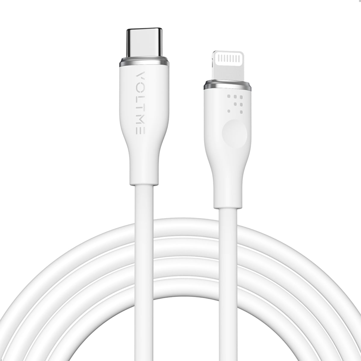 فولتمي كابل موس سيريز أبيض USB-C إلى Lightning بطول 2 متر وقدرة 30W