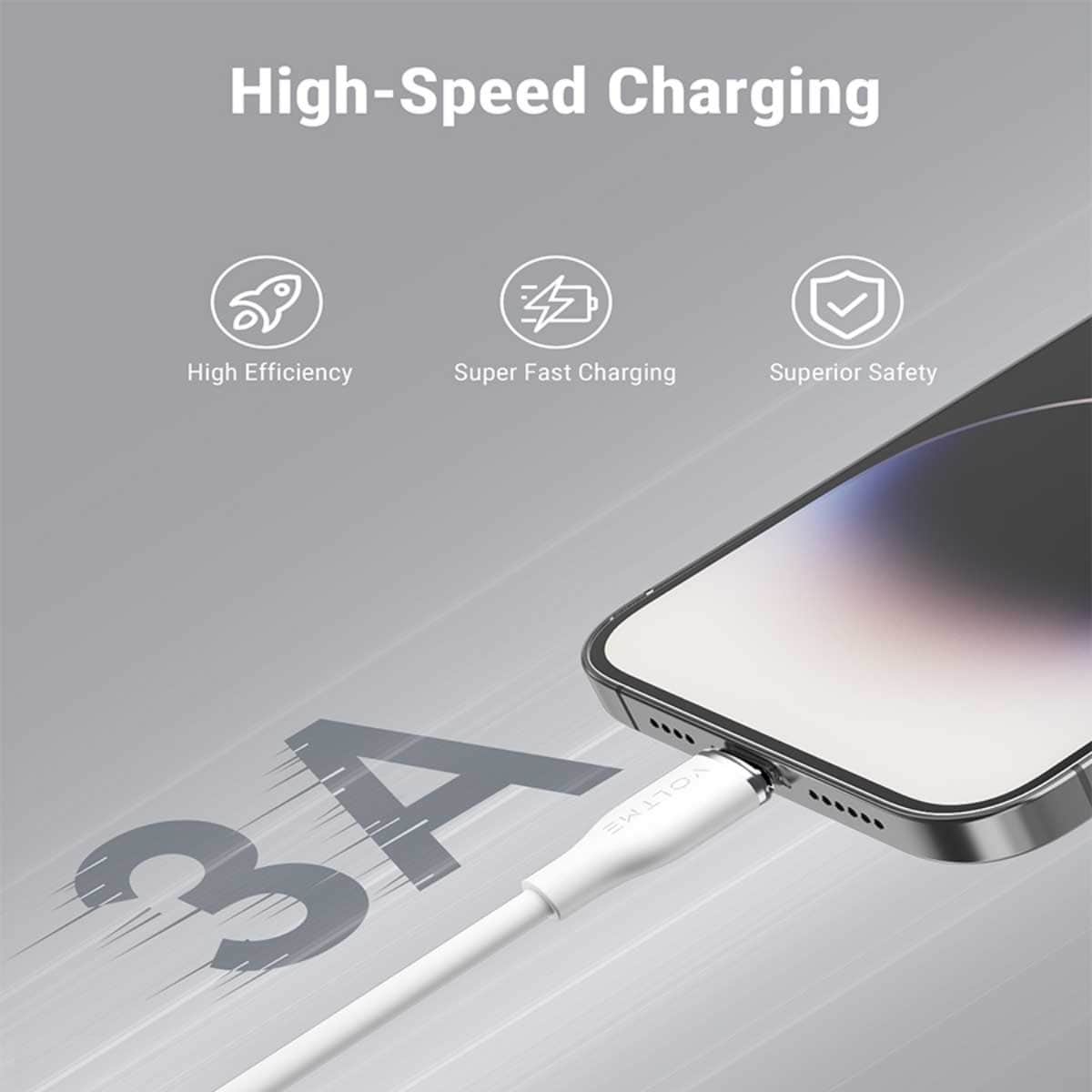 فولتمي كابل موس سيريز USB-C إلى Lightning بقدرة 30W