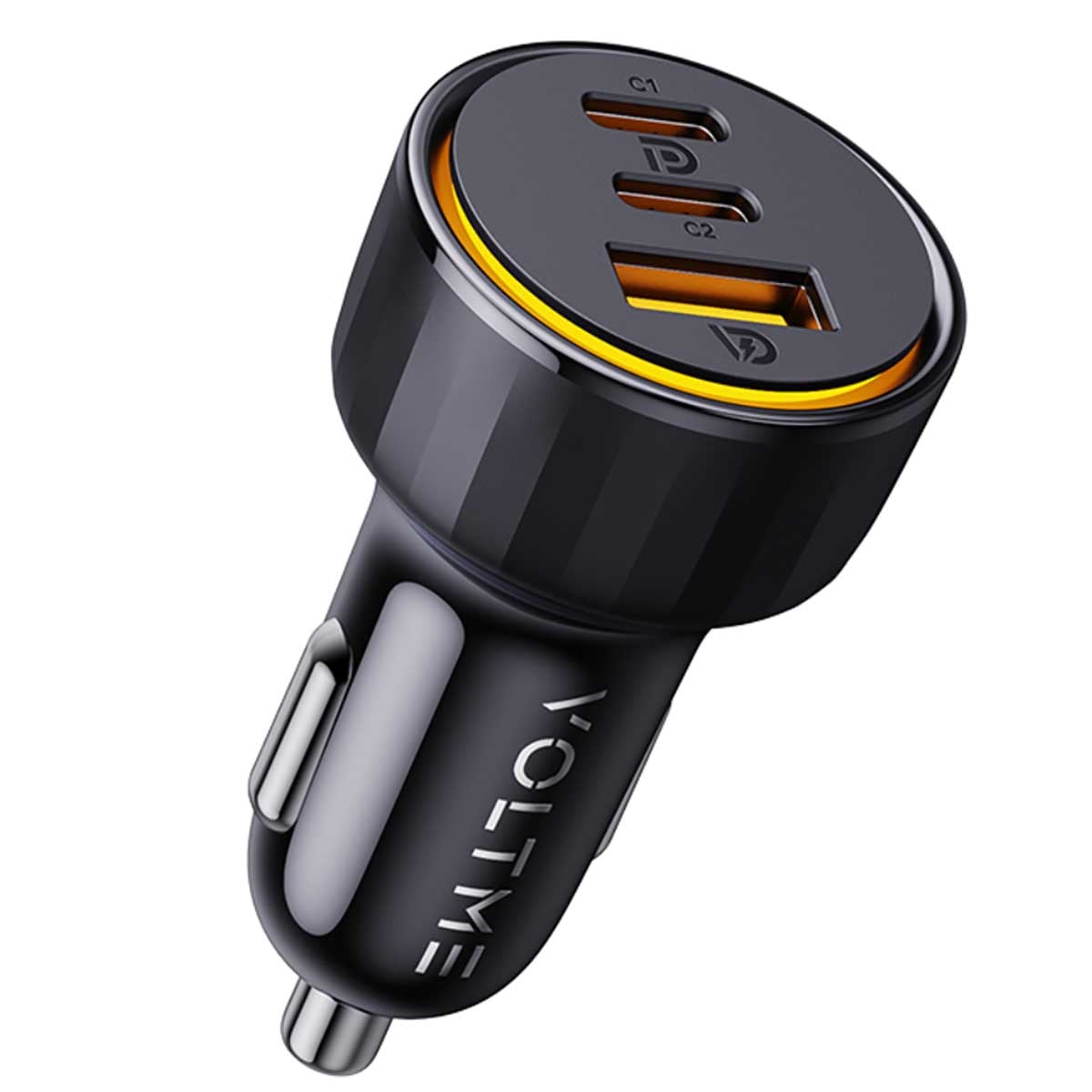 Voltme Black Cazo 65W 3-Port Car Charger