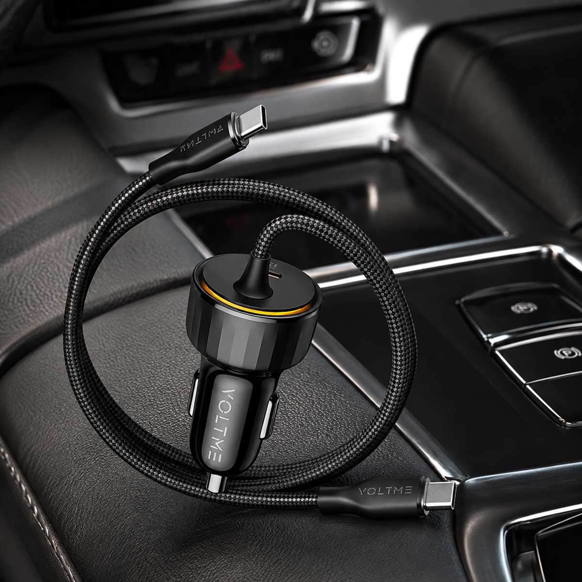 Voltme Cazo Speedo+ 60W Car Charger with Retractable USB-C Cable
