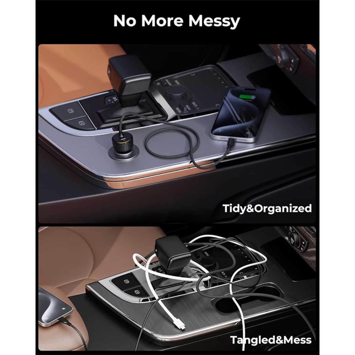 Voltme Cazo Speedo+ 60W Car Charger with Retractable USB-C Cable