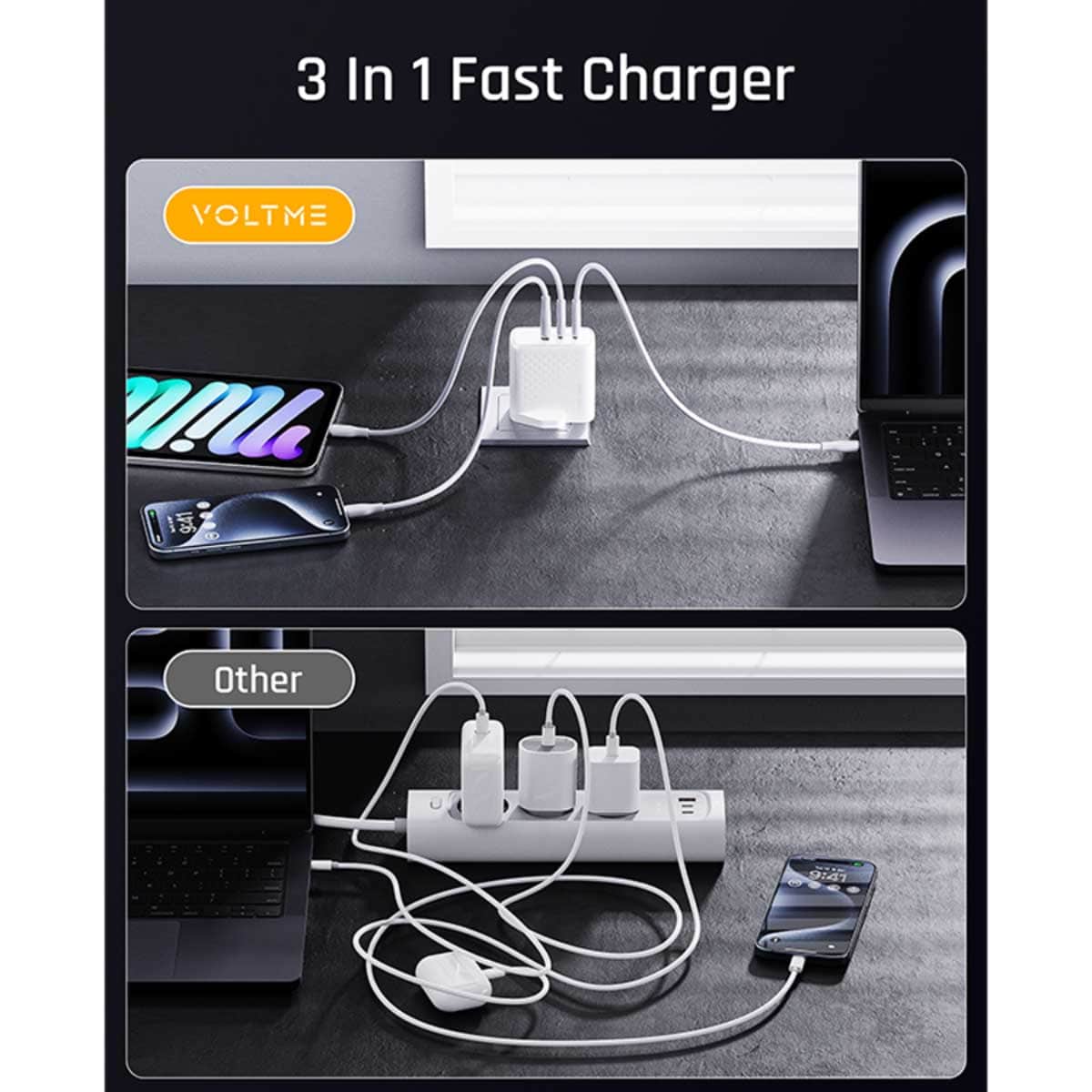 Voltme Revo 100W 3-Port Wall Charger