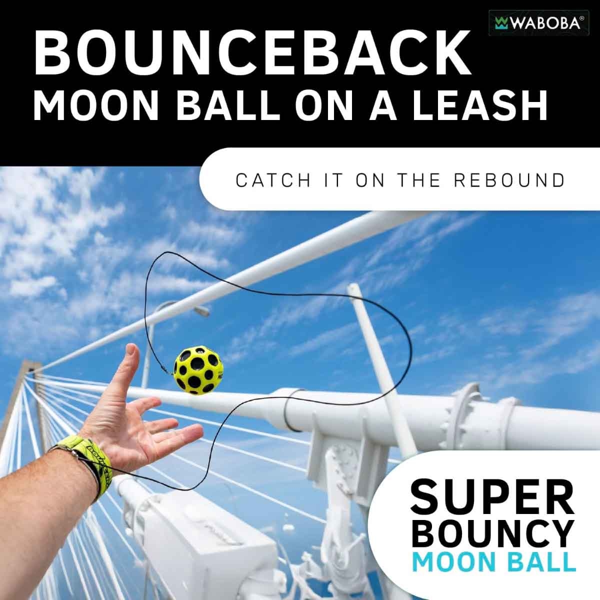 Waboba Returning Moon Assorted Bounceball Unisex, 5-7 Years
