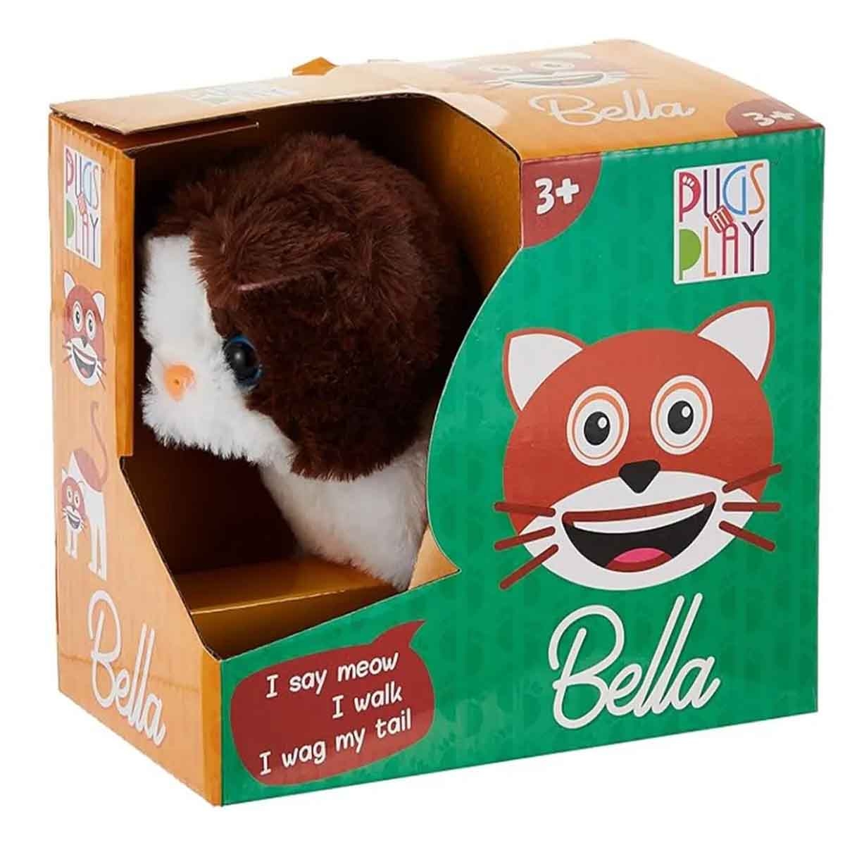 Pugs At Play 6.5" Battery Operated Walking Bella Soft Toy Unisex, 3-4 Years