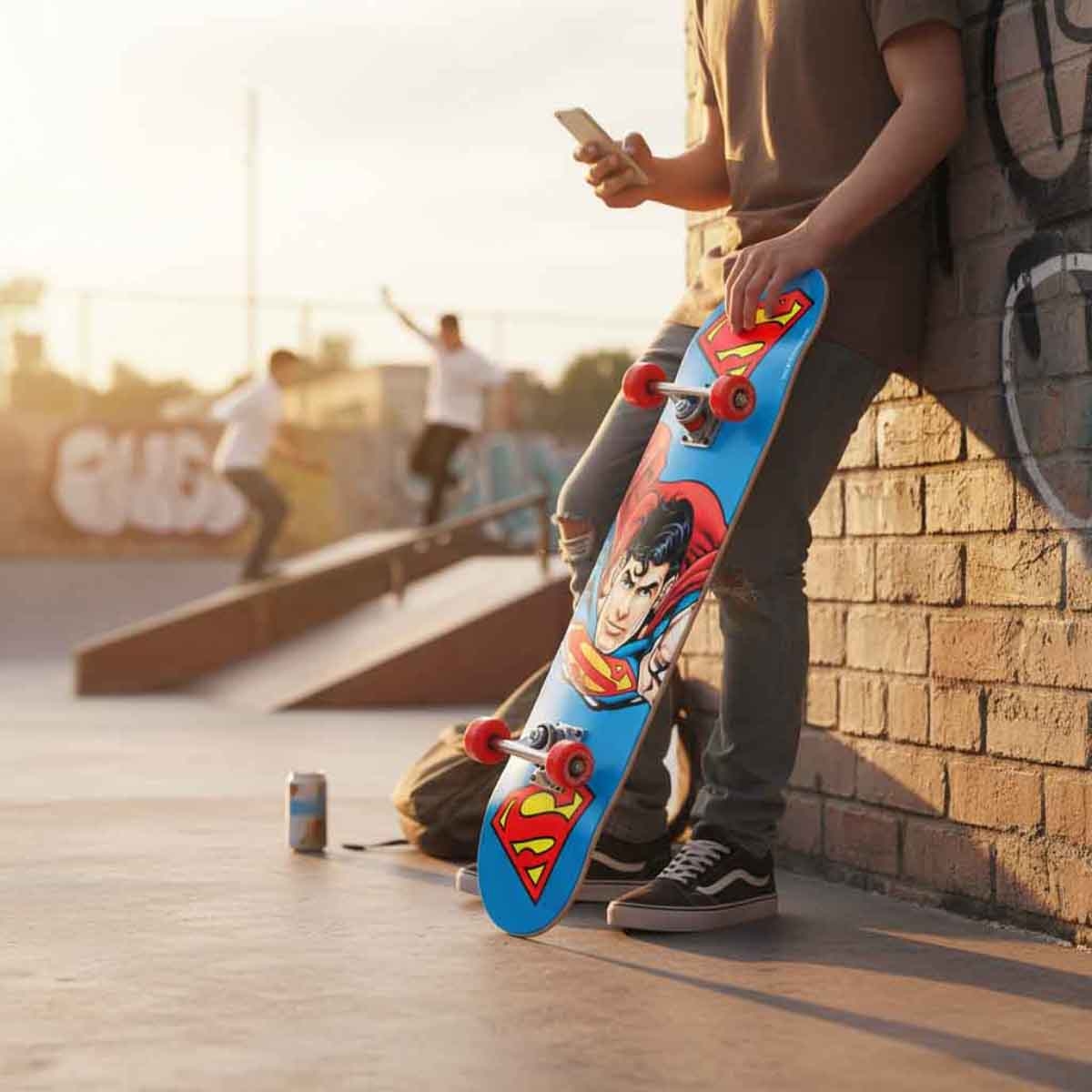 Warner Bros Superman Mixed Designs Skateboard