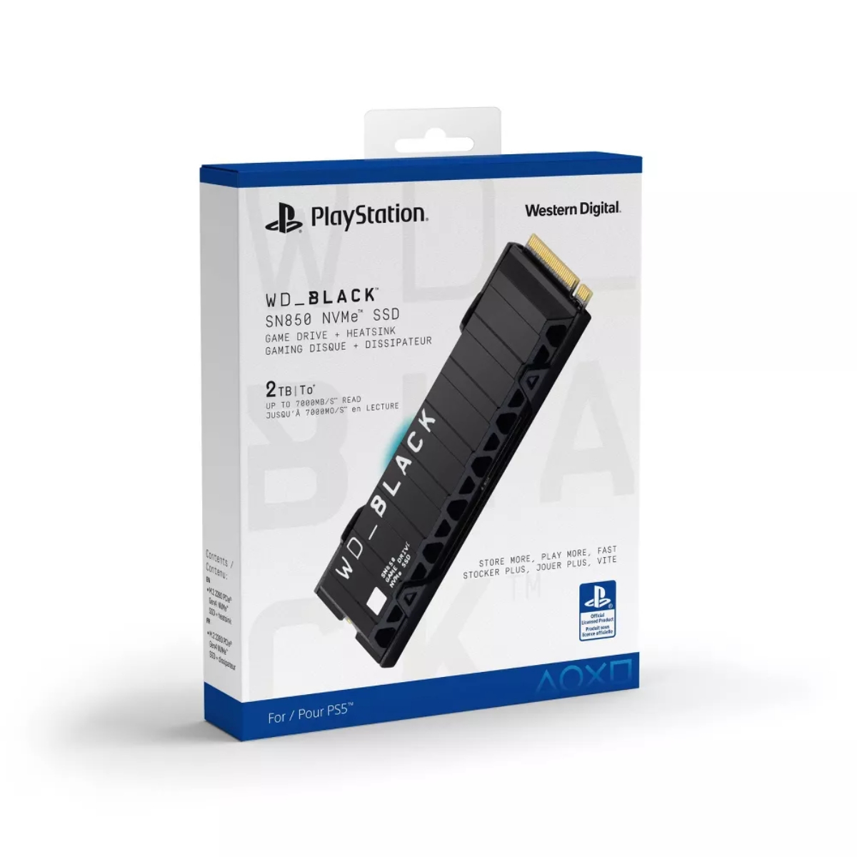 ويسترن ديجيتال 2TB SN850 NVMe SSD مع مشتت حراري لجهاز بلايستيشن 5