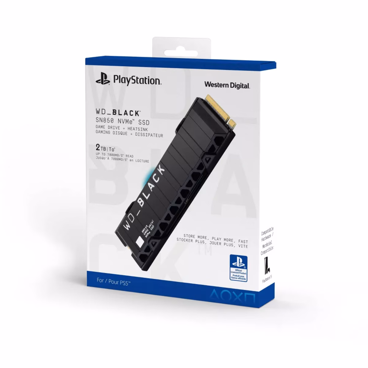 ويسترن ديجيتال 2TB SN850 NVMe SSD مع مشتت حراري لجهاز بلايستيشن 5