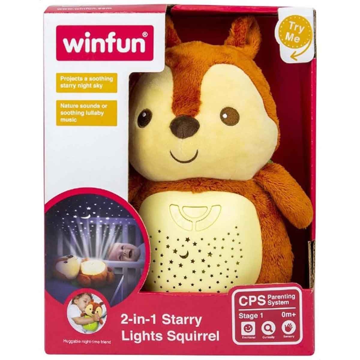 Winfun 2-in-1 Starry Lights Squirrel Toddler, 0-2 Years