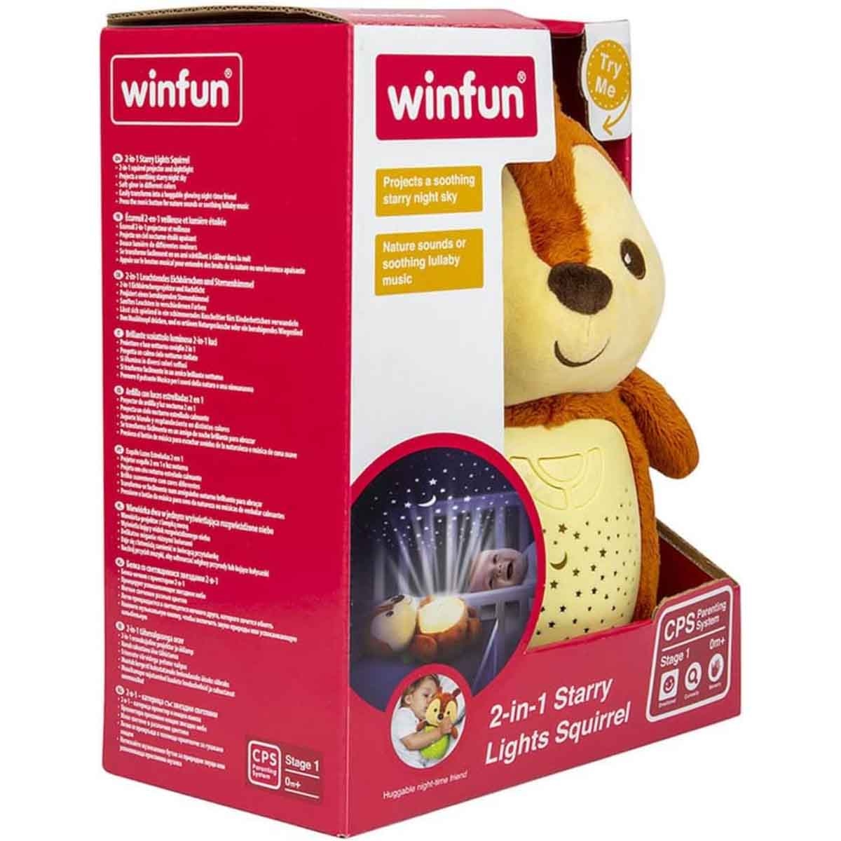 Winfun 2-in-1 Starry Lights Squirrel Toddler, 0-2 Years