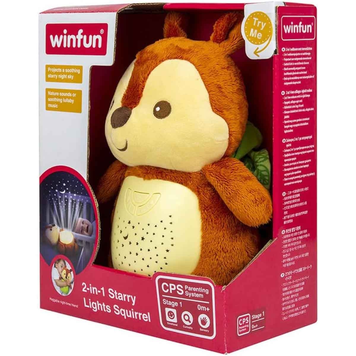 Winfun 2-in-1 Starry Lights Squirrel Toddler, 0-2 Years
