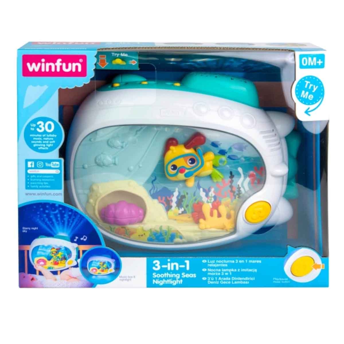 Winfun 3-in-1 Soothing Seas Nightlight Toddler, 0-2 Years